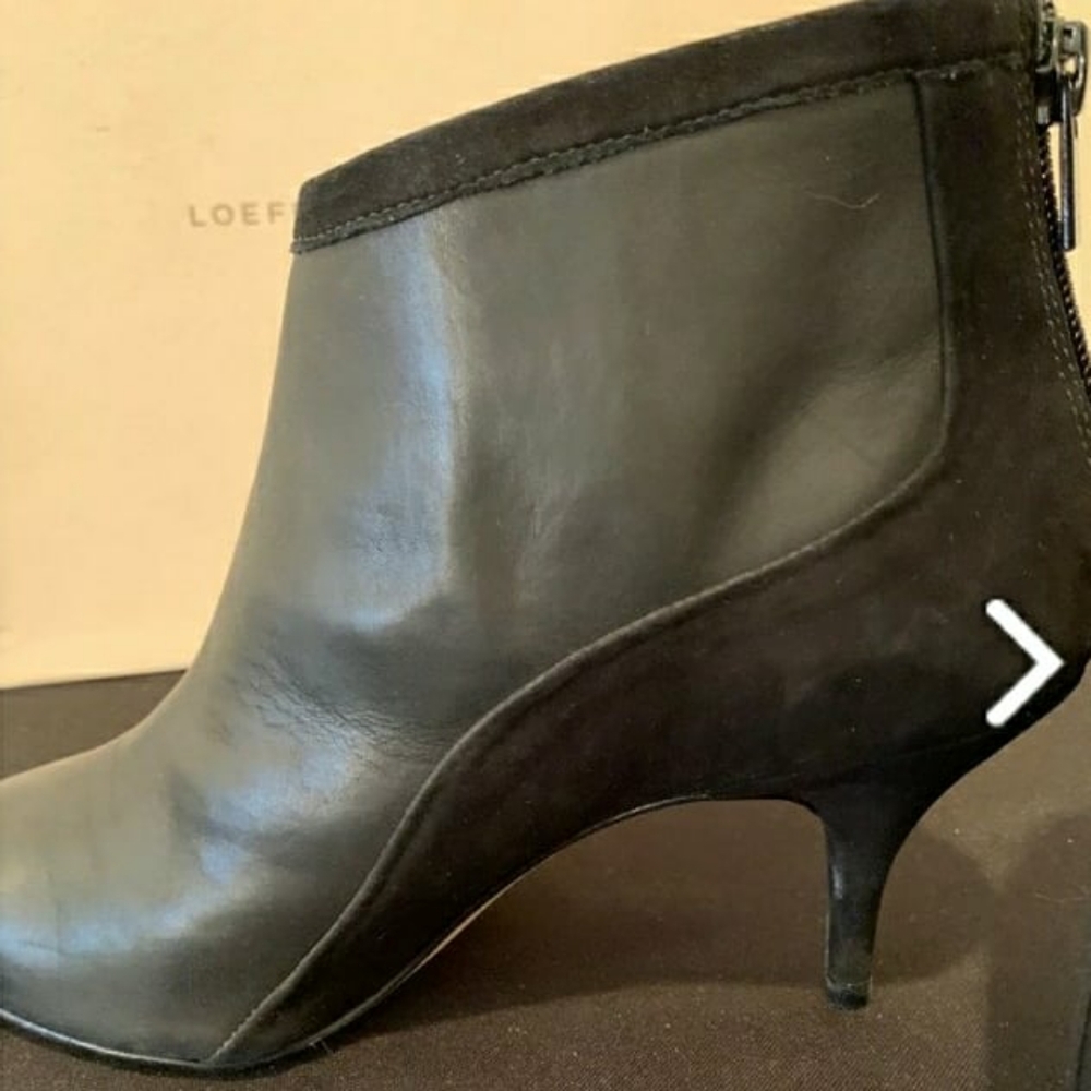 Loeffler Randall two-toned bootie heels